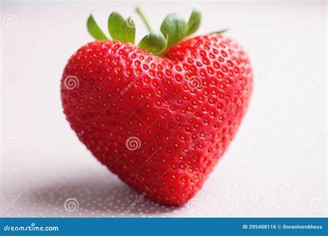 Heart Shaped Strawberry Ai Generated Stock Photo Image Of Natural
