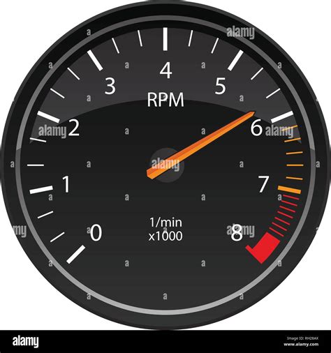 Rpm Tachometer Automotive Dashboard Gauge Vector Illustration Stock