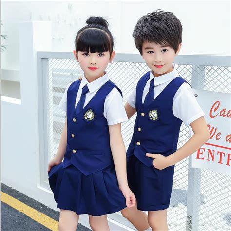 Children Cute Cotton Korean Japanese Student School Uniforms Girls Boys