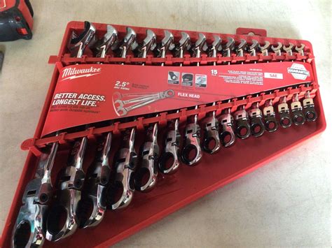 Milwaukee 48 22 9413 Sae Flex Head Ratcheting Combination Wrench Set