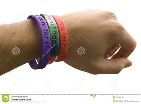 Charity wristbands cutout stock photo. Image of foundation - 11733816