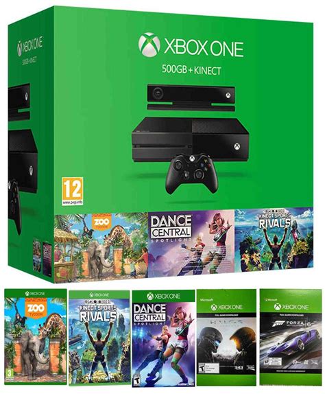 Buy Microsoft Xbox One 500 Gb Console With Kinect 5 Dlc Games Value