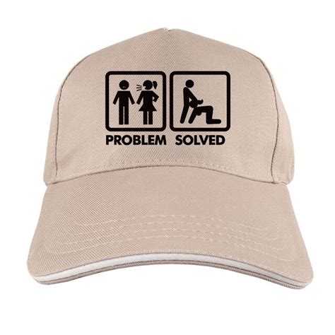 Buy Problem Solved Funny Baseball Cap Originality