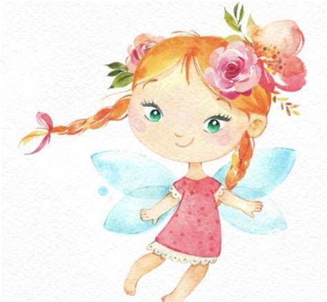 Pin De Larisa Buligyna Em Феечки Menina Aquarela Arte Infantil Fadas