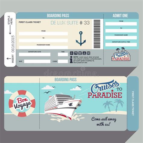 Cruises To Paradise Boarding Pass Design Cruises To Paradise Cruise Ship Board Sponsored