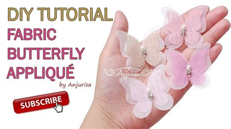 Fabric Butterfly Tutorial Butterfly Applique Youtube Fabric