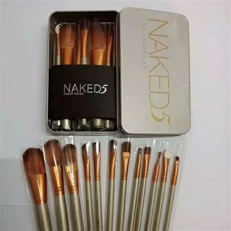 Jual Naked 3 Brush Kaleng 12 In 1make Up Brush Set Naked5 Isi 12 K Shopee Indonesia