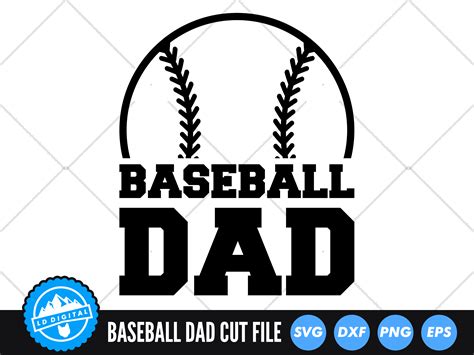 Baseball Dad Svg Sports Dad Cut File Baseball Dad Cut File By Ld