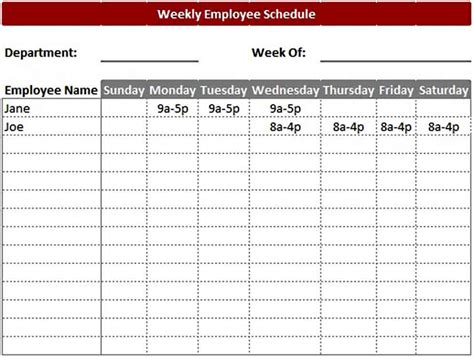 Daily Work Schedule Template Think Moldova