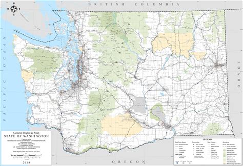 Washington National Parks Forests And Monuments Map
