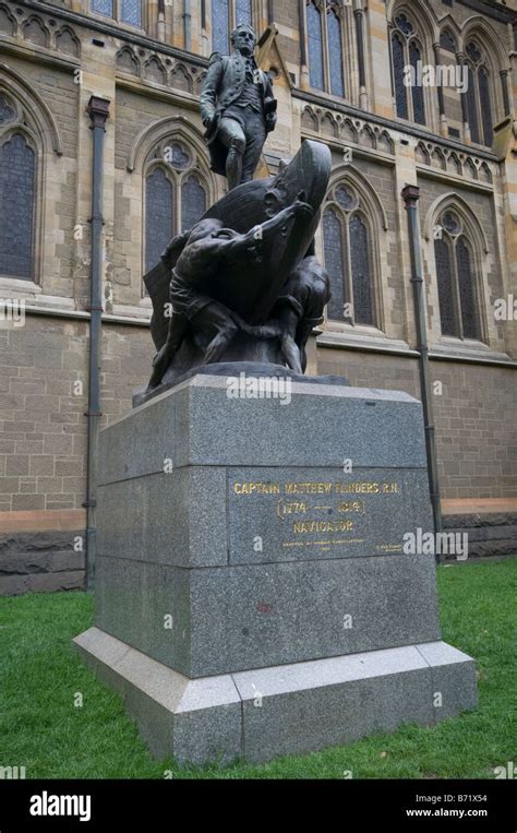 Monument To Captain Matthew Flinders Rn Famous Navigator In Melbourne