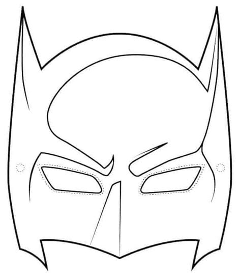 Batman Maskesi Boyama Sayfas Boyama Online