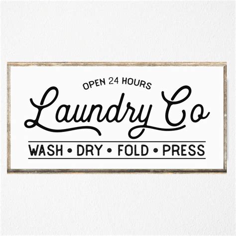 Laundry Room Printable Vintage Laundry Sign Wash Dry Fold Etsy Diy