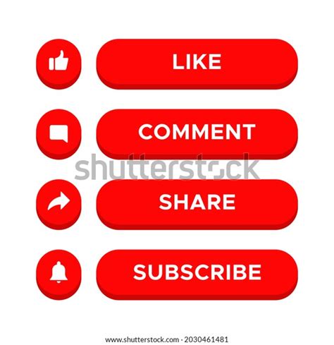 Like Comment Share Subscribe Icon Vector Stock Vector Royalty Free