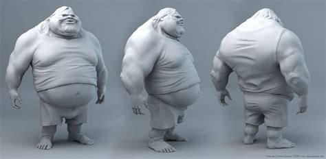 fat character character design 3d printable models 3d pen fat man zbrush print models