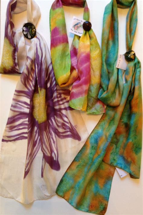 Hand Painted Silk Scarves By An Original By Pam Crochet Scarves Silk