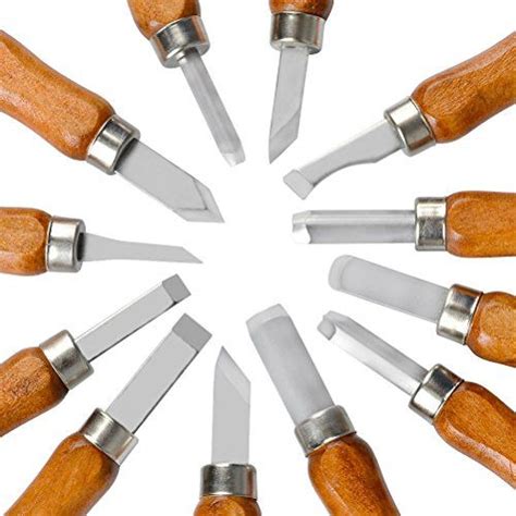 Timesetl 17pack Small Wood Carving Set 12pcs Wood Carving Tools Sk2