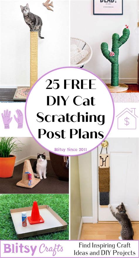 25 Diy Cat Scratching Post Plans Blitsy