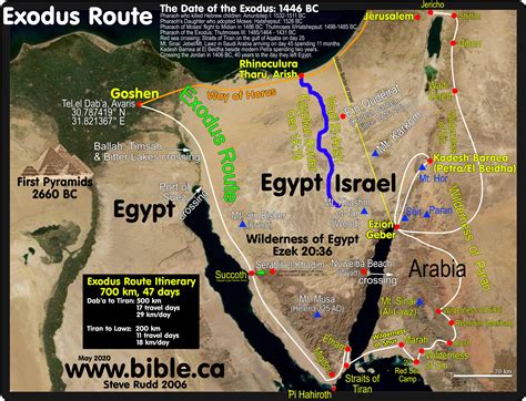 The Exodus Route 15 Stops Between Kadesh Barnea To Jordan