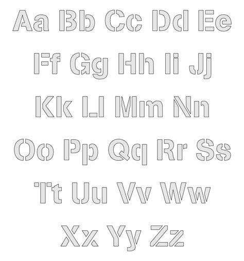 Alphabet Stencil Letters Template 10 Free Pdf Printables Printablee