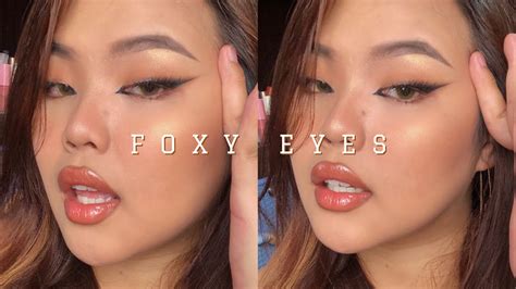 how to smokey foxy eye 🦊 tutorial for small asian eyes ♡ youtube