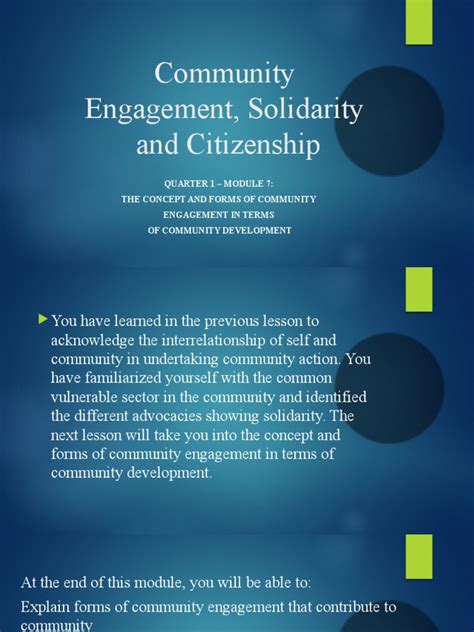 Community Engagement Solidarity And Citizenship Week 6 Pdf