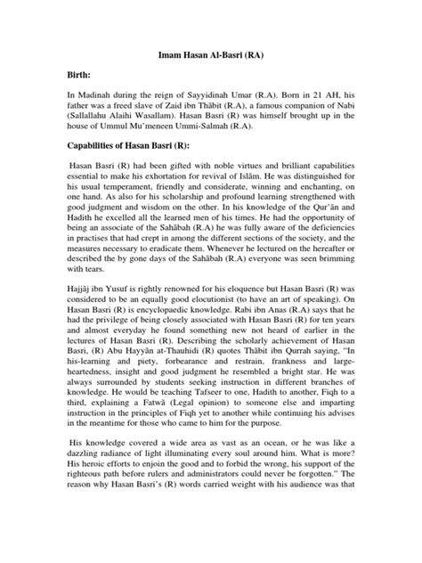 Basra i̇mam , basra lambası , zahitleri lideri. Imam Hasan Al Basri (RA) | Sahabah | Basra