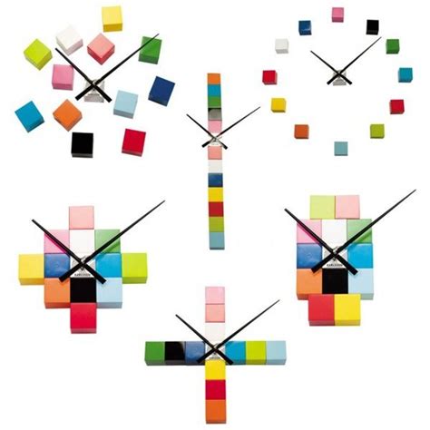 Do It Yourself Cubic Clock Multi Colour Wall Clock By Karlsson Diy