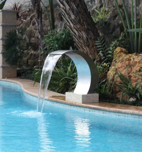 Garden Swimming Pool Waterfall Stainless Steel Pond Fountain Water