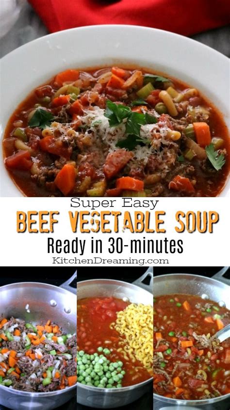 Super yummy homemade food recipe by www.homemaderecipesfromscratch.com! Easy Beef Vegetable Soup | Recipe | Soups & Stews | Beef ...