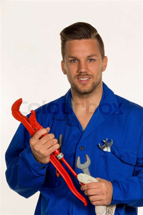 Craftsman With Tools Stock Image Colourbox