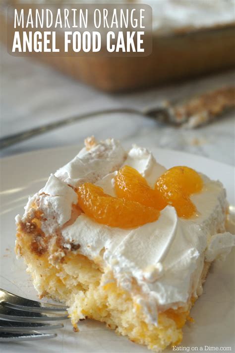 Angel food cake rises because the batter is able to cling to the pan and climb as it bakes. Mandarin Orange Angel Food Cake Recipe - 3 Ingredients