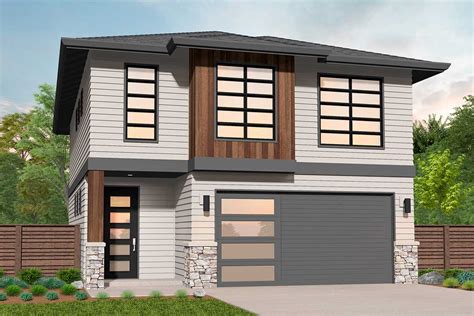 2 Story Modern Home Plan With All Bedrooms Upstairs 85310ms