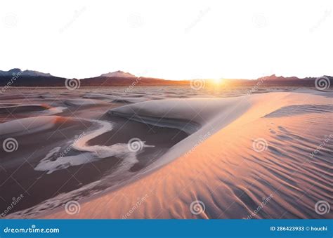 Frozen Desert Landscape. Transparent PNG. Alien Planet Cold. Stock