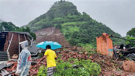 The Disastrous Taliye Village Landslide In Maharashtra India The