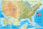Karte von USA - Vereinigte Staaten von Amerika (Übersichtskarte ...