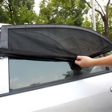 2pcs Adjustable Adjustable Auto Car Side Rear Window Sun Shade Black