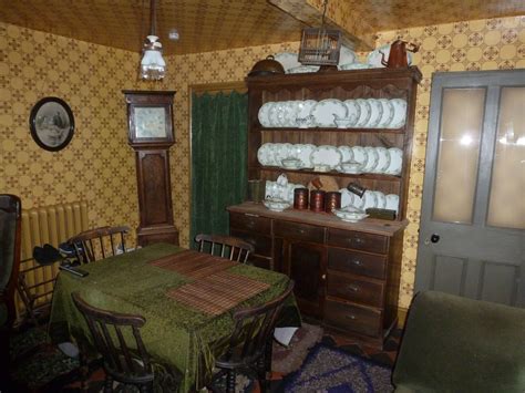 Recreation of Edwardian decor in working class living kitchen interior