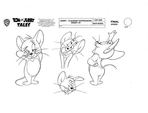 Tom And Jerry Tales Archival Copy Character Jerry Model Sheet Page Wb