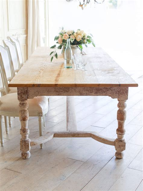 Long Antique Wood Dining Table Tdvp18018 Eloquence French Dining