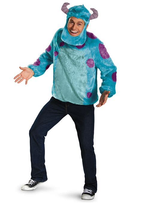 Make sure you add an extra six of inches of fabric (which i didn't do so mind turned out a little tight.) Monsters Inc Deluxe Adult Sulley Costume