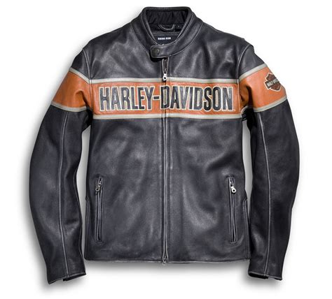 Mens Victory Lane Leather Jacket Harley Davidson BR