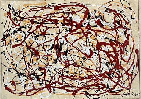 Sold Price Jackson Pollock Abstract Oil On Paper V11000 June 5