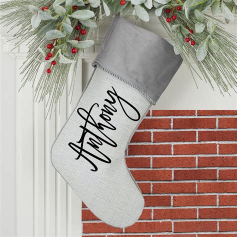 Scripty Name Personalized Christmas Stockings Personalized Etsy