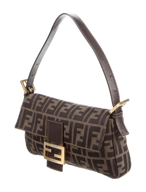 Fendi Zucca Baguette Bag Handbags Fen52188 The Realreal