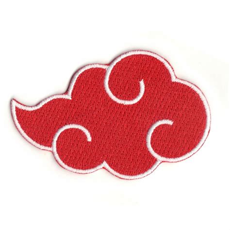 Naruto Shippuden Akatsuki Cloud Iron On Patch Red Iron On Patches