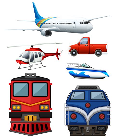 Different types of transportation 297279 Vector Art at Vecteezy