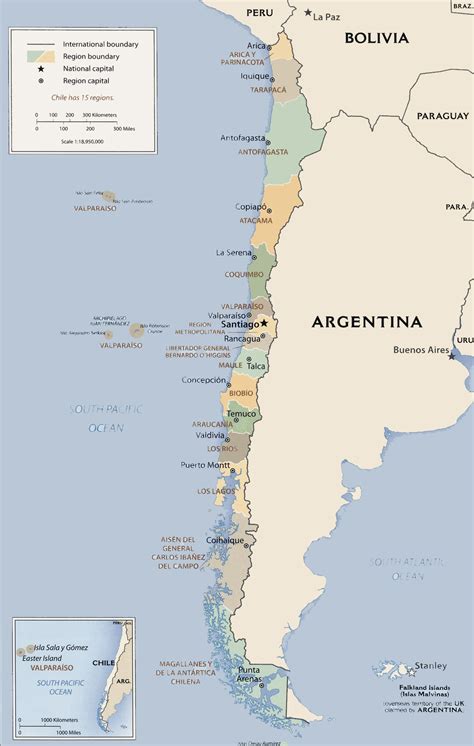 Detailed Map Of Chile