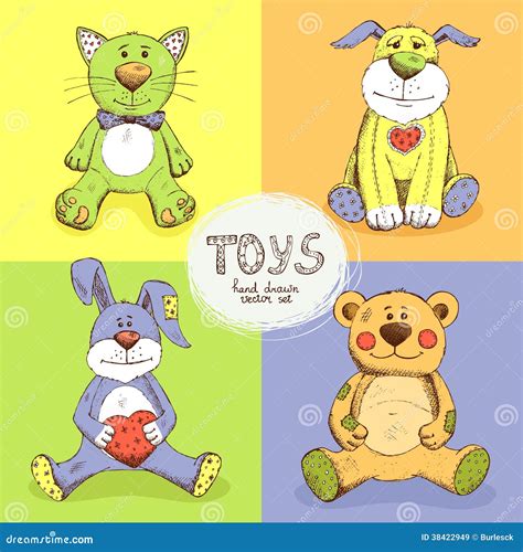 Cute Stuffed Animals Stock Vector Illustration Of Ears 38422949