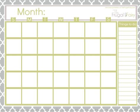 Blank Printable Calendar Monthly Calendar Printable Blank Calendar